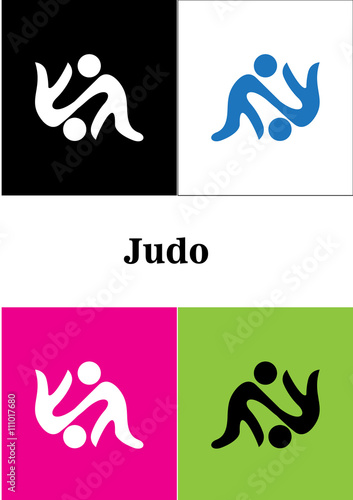 Colorful judo icon