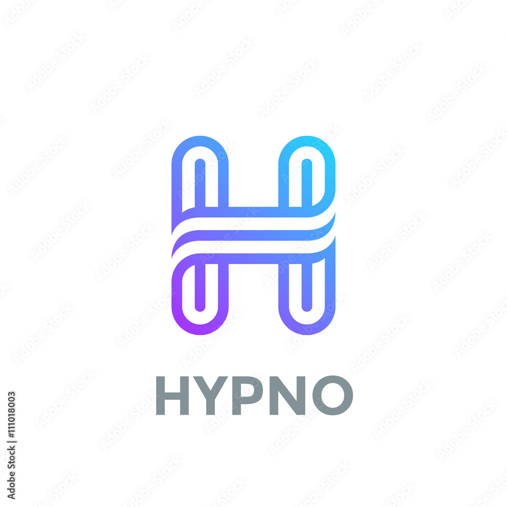 Letter H Logo design vector template. Font Lines Logotype Letter H Logo design vector template. Font Lines Logotype