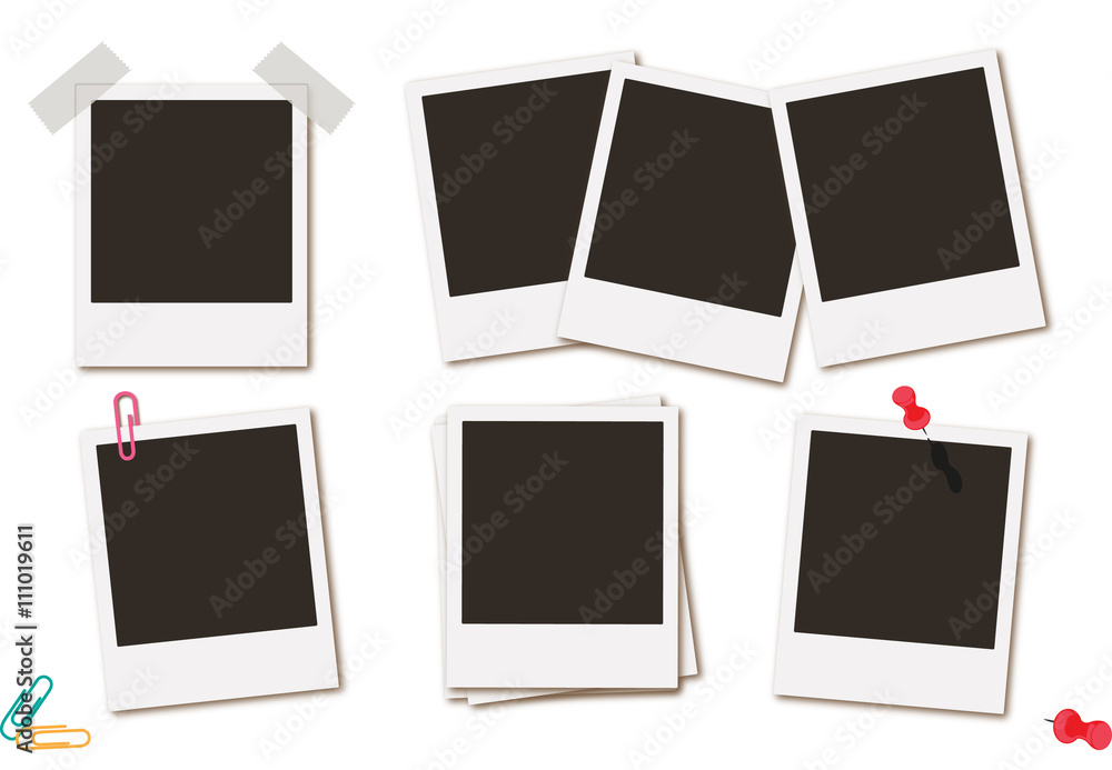 Photo frames retro instant picture black cards illustration. Photo frames retro instant picture black cards illustration.