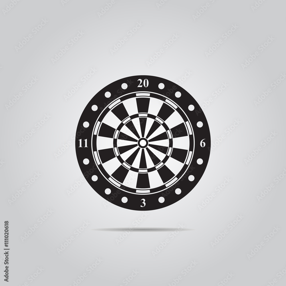 Dartboard vector icon for web and mobile Dartboard vector icon for web and mobile