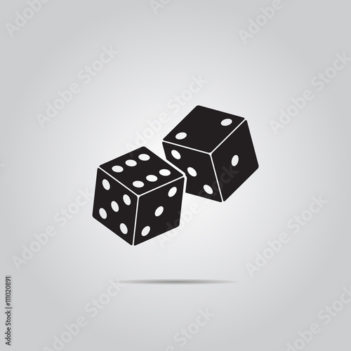 Simple vector dices icon