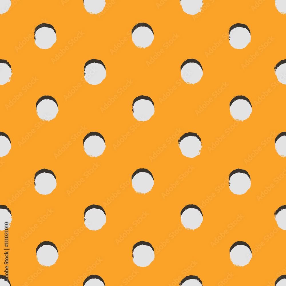 Polka dot colorful painted seamless pattern