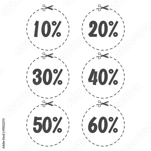Coupon design, Sale icon, Shopping concept
