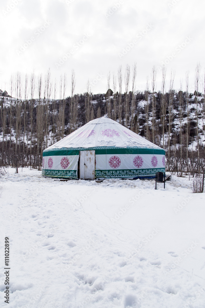 Kazakh Yurt Camping in the winter