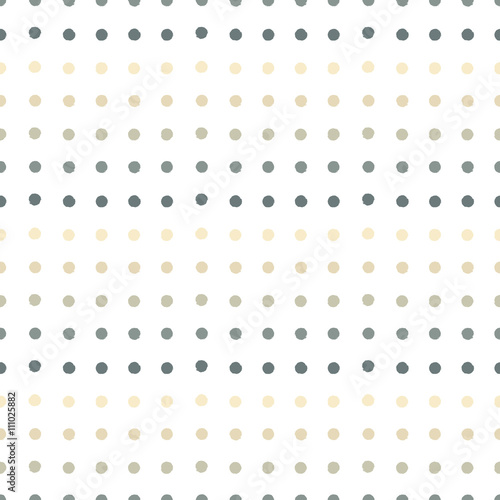 Painted polka dots seamless pattern