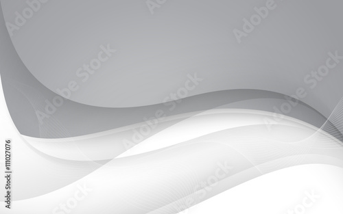 Abstract gray waves - data stream concept. Vector illustration