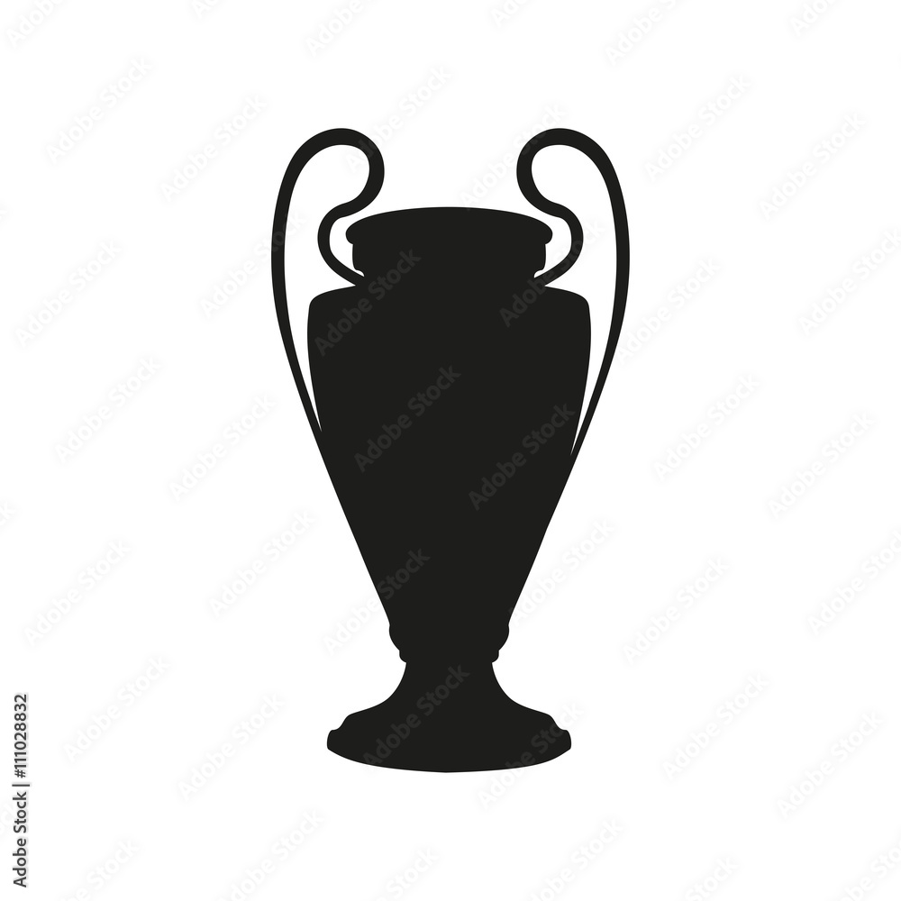 Black Cup Isolated On White Background Flat Vector Design Element 