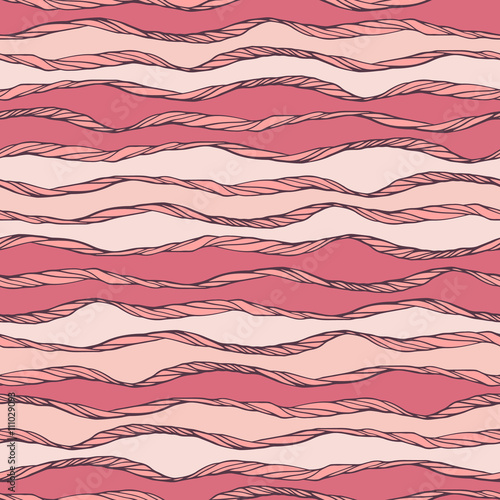 Seamless pattern with abstract waves ornament