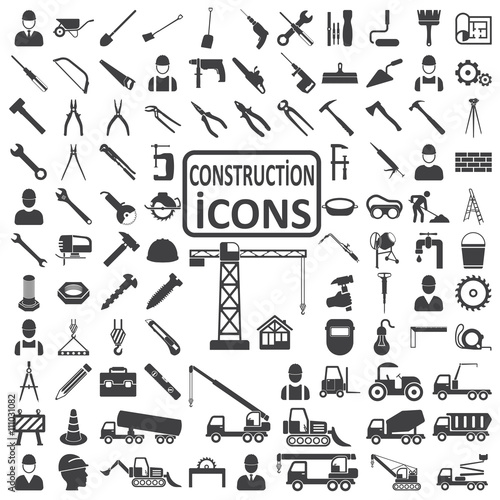 Construction icon set