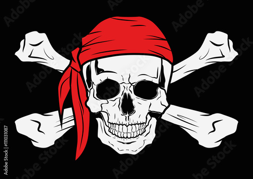 Illustration Vector Graphic Skull Pirate