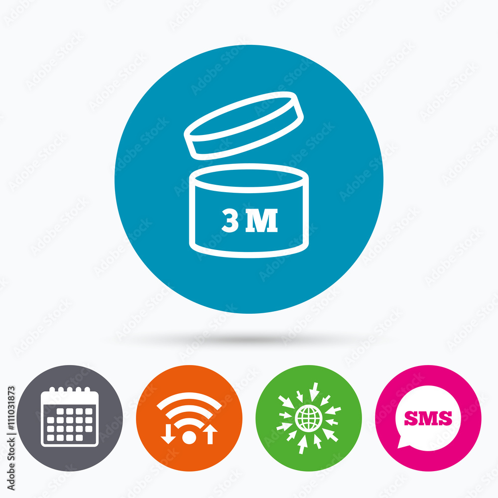 After opening use 3 months sign icon. After opening use 3 months sign icon.