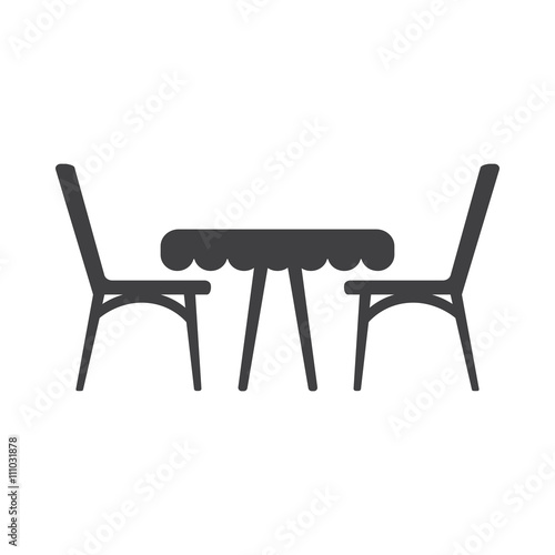 Table with chairs icon