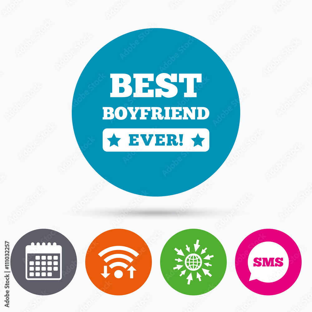 Best boyfriend ever sign icon. Award symbol. Best boyfriend ever sign icon. Award symbol.