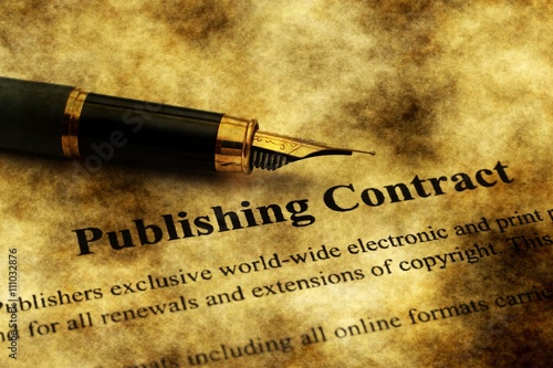 Publishing contract grunge concept