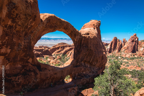 Double O Arch in Arches National Park, Utah