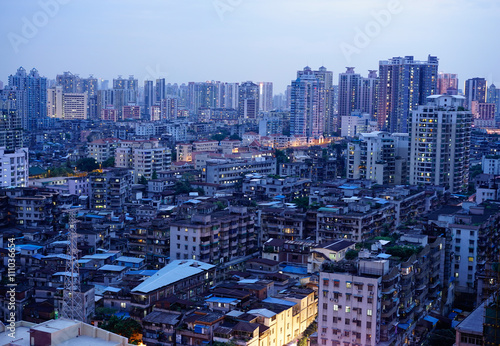twilight view of Guangzhou city