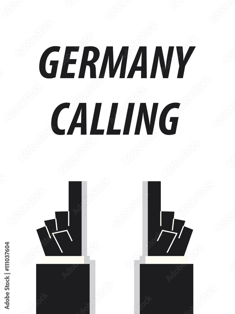GERMANY CALLING typography vector illustration