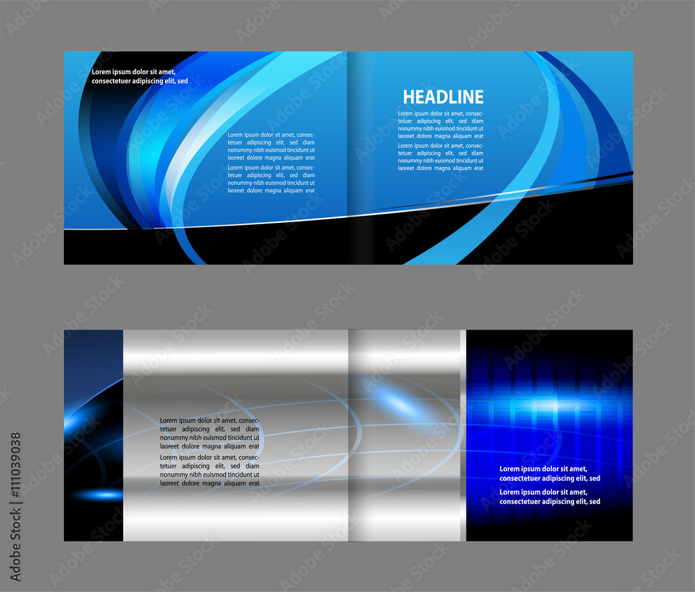 Fototapeta premium Vector business brochure, flyer template design 