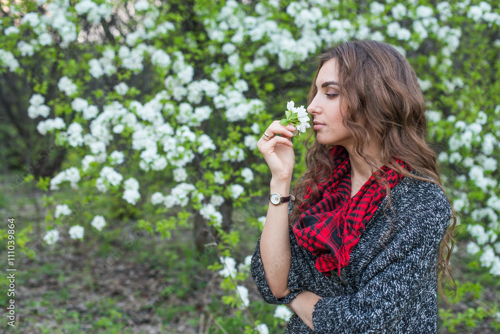 beautiful young girl with a flower beautiful young girl with a flower
