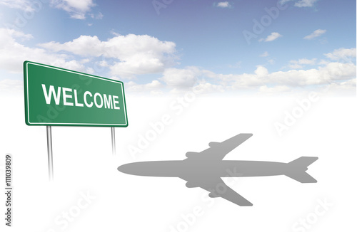 flying destination welcome