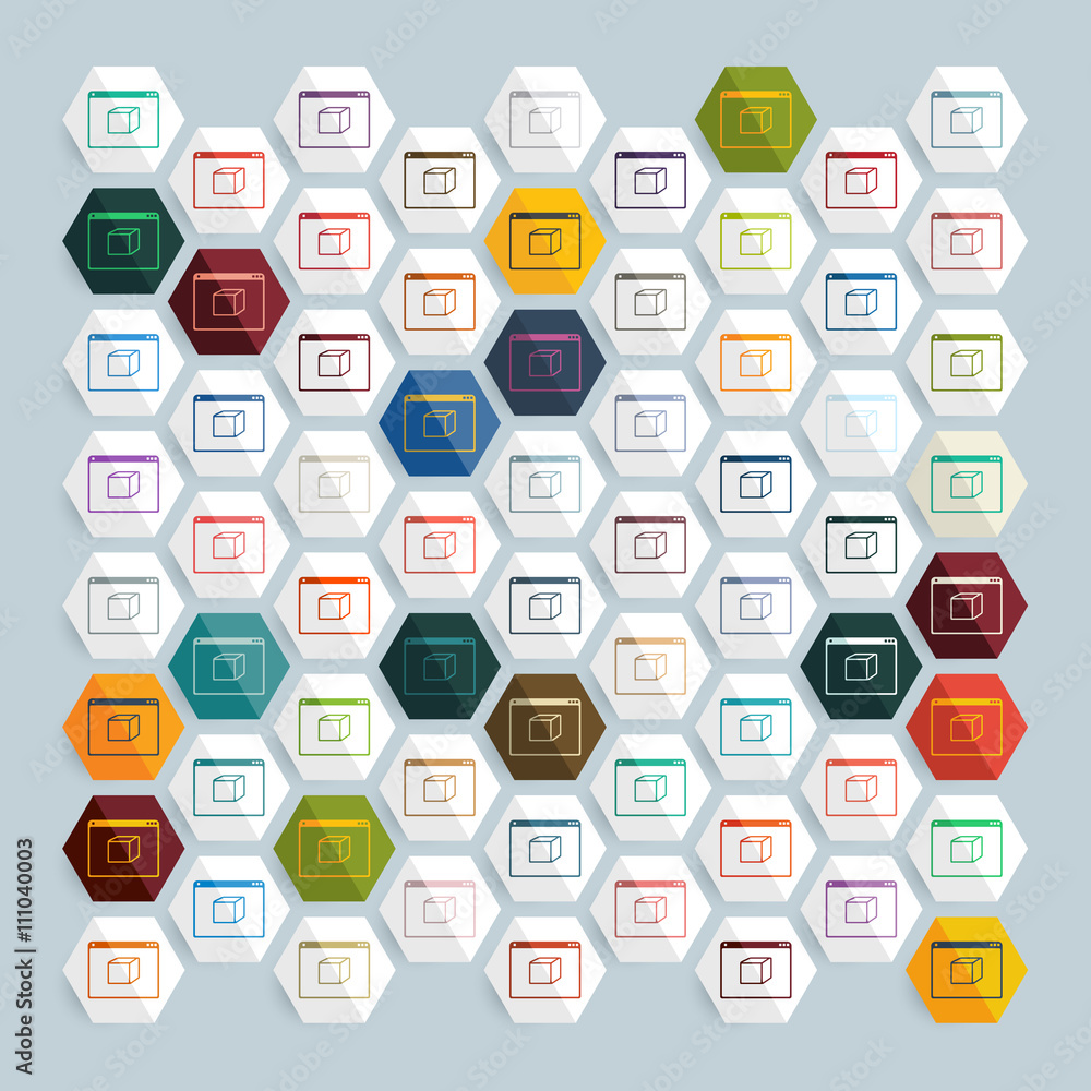 Flat design: 3D model