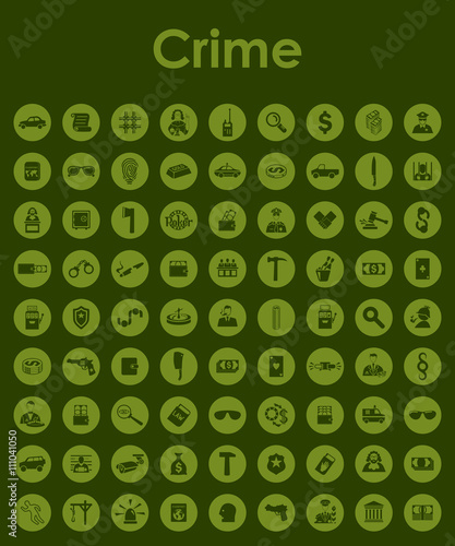 Set of crime simple icons