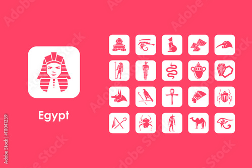 Set of Egypt simple icons