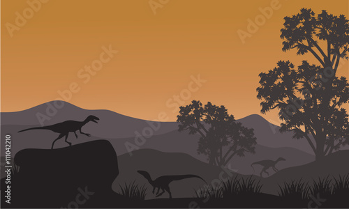 On the hills silhouette of eoraptor