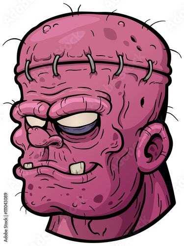 Vector illustration of Cartoon Zombie face