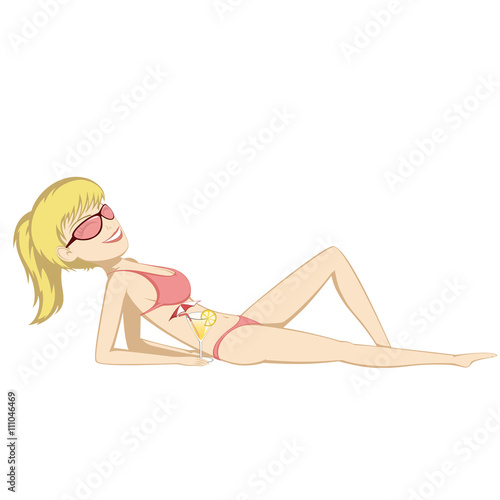 Sunbathing girl