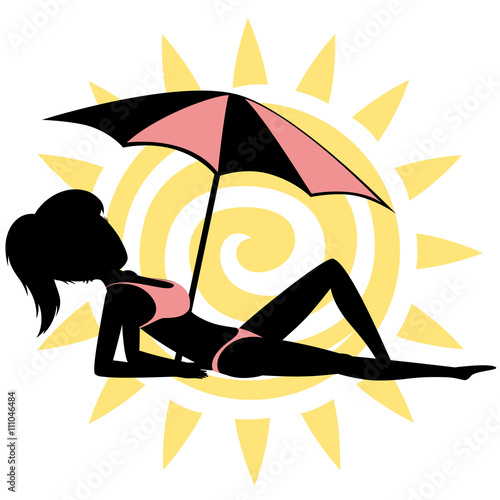 Sunbathing girl