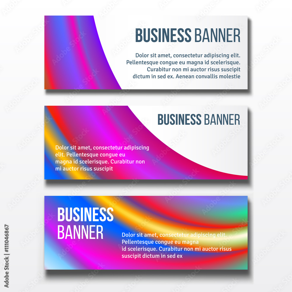 Set of three business banners Set of three business banners
