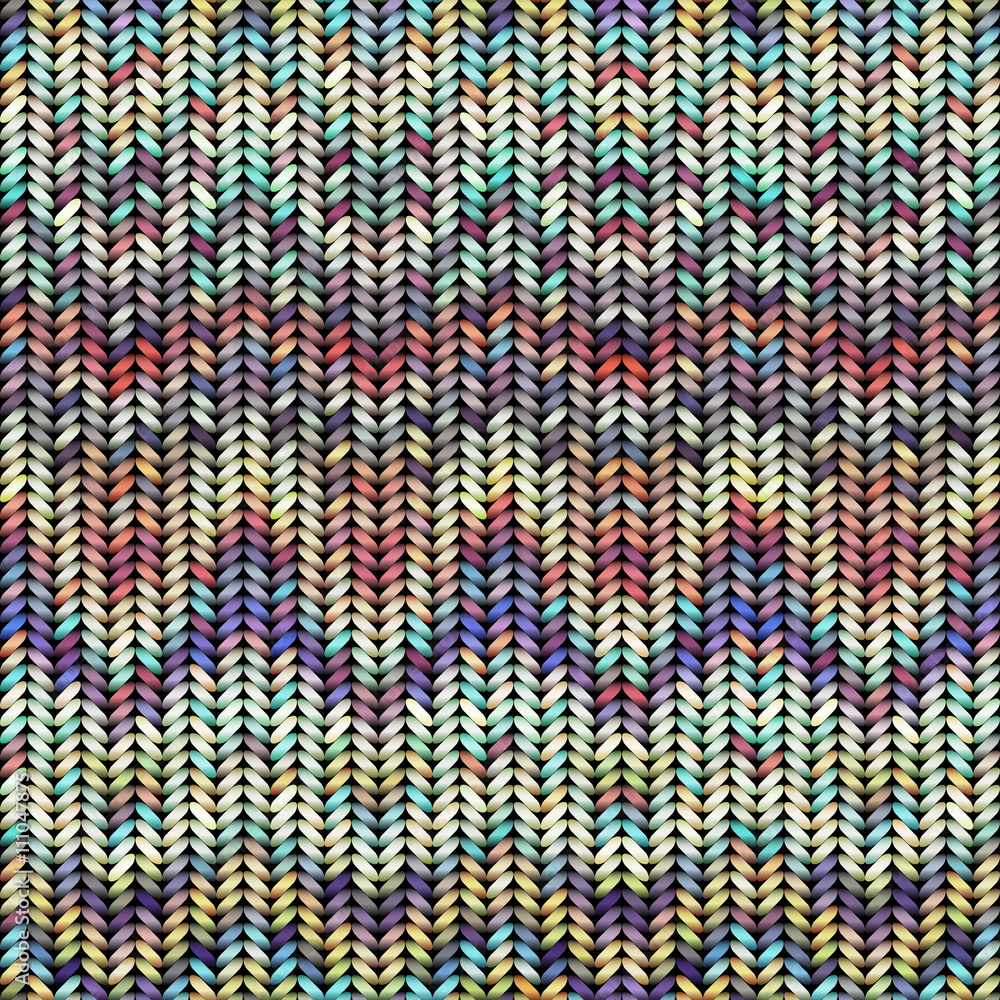 Multicolor knitted pattern