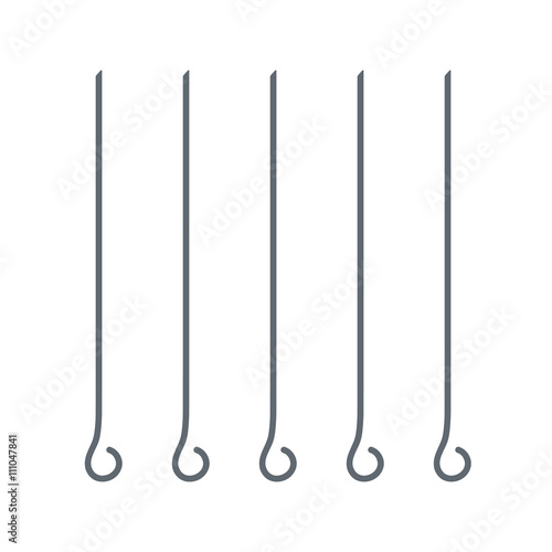 skewers set icon