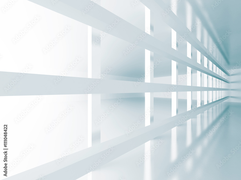 Fototapeta premium Abstract White Architecture Futuristic Background