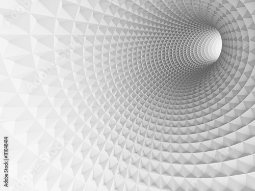 Abstract White Tunnel 3d Background © VERSUSstudio