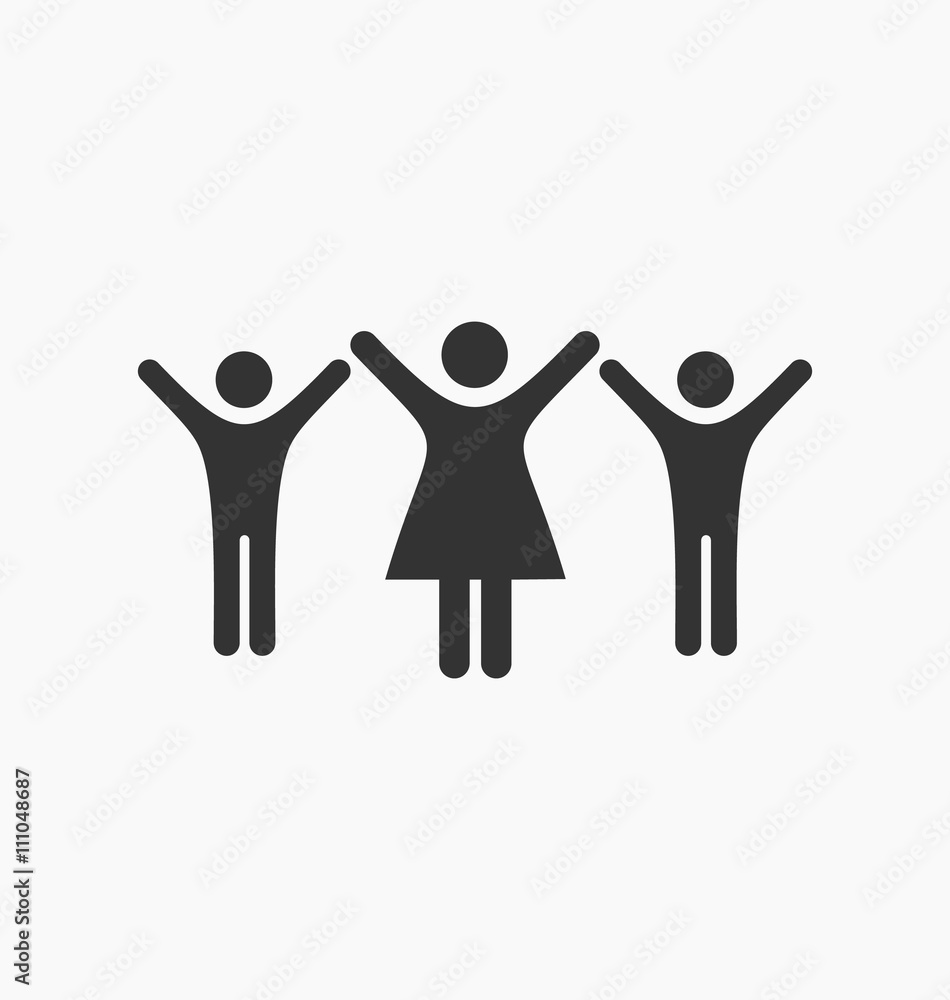 Silhouette people icons. Kids. Peace. Silhouette people icons. Kids. Peace.
