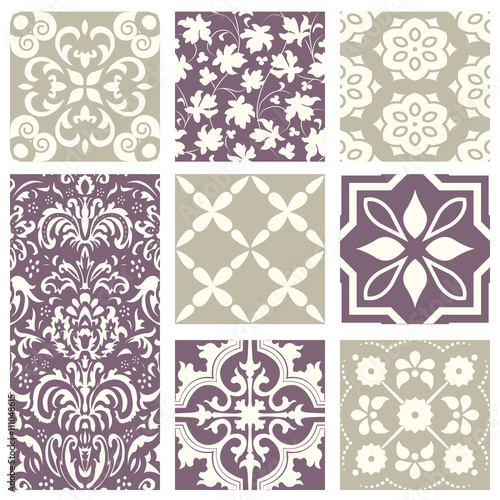 Classic vintage elegant pastel violet seamless abstract pattern 40