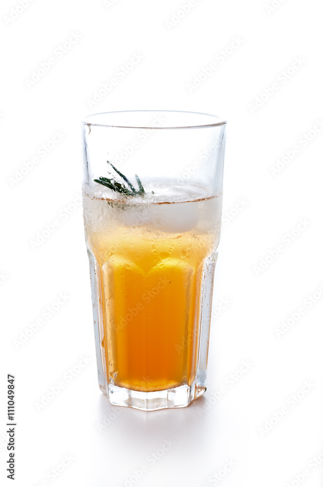 apple or grape clarified juice in glass