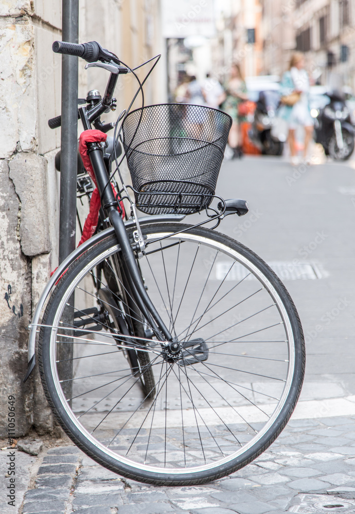 Bicycle in the city. Cycling or commuting in city.