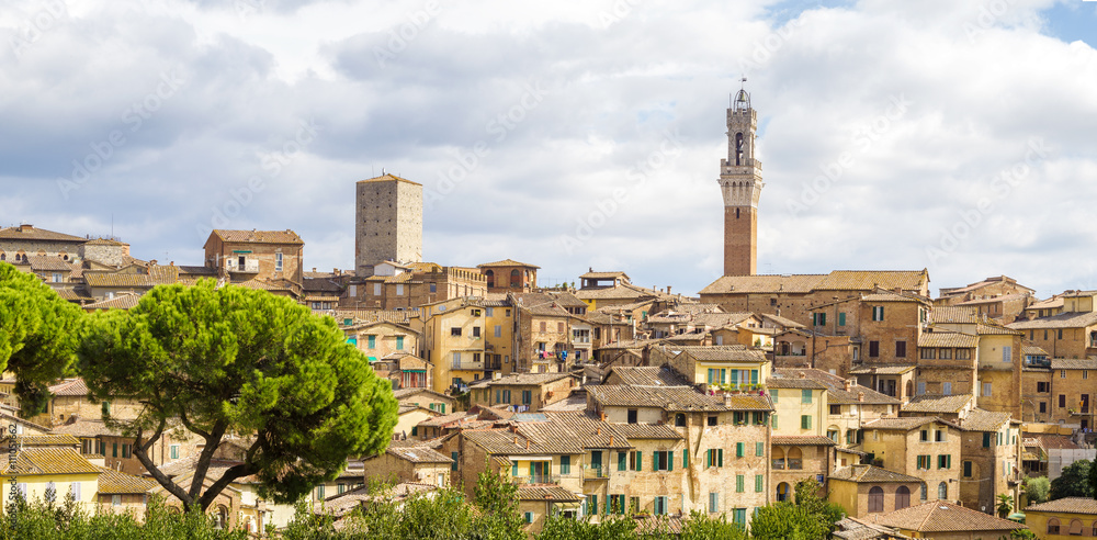 Beautiful view of the historic city of Siena, Italy
