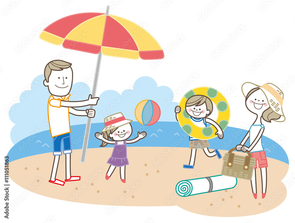 Fototapeta premium 家族 夏 おでかけ