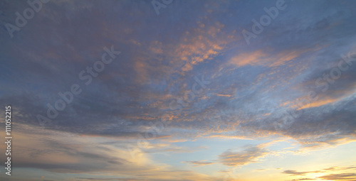 Natural background of the colorful sky and cloud, During the time sunrise and sunset © goodze