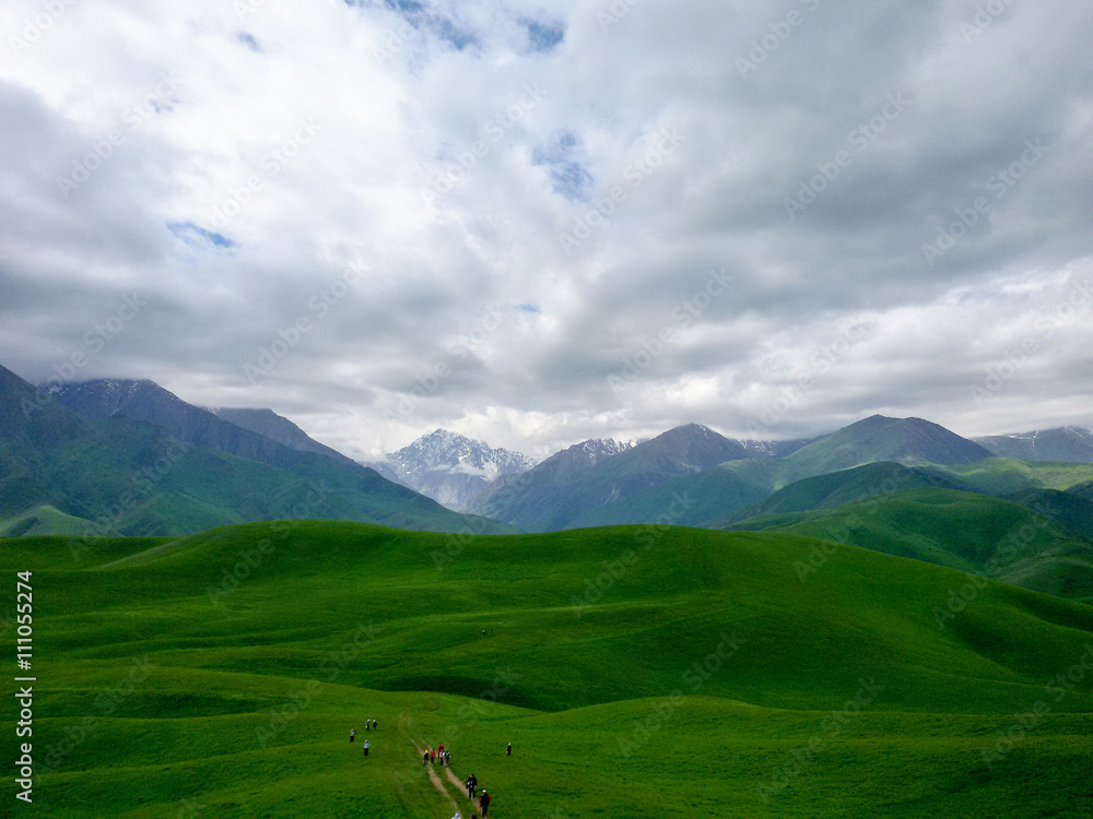 Hiking in Issik-Ata, Kyrgyzstan.