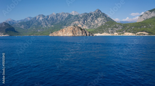 Mediterranean Sea and mountain Antalya Turkey