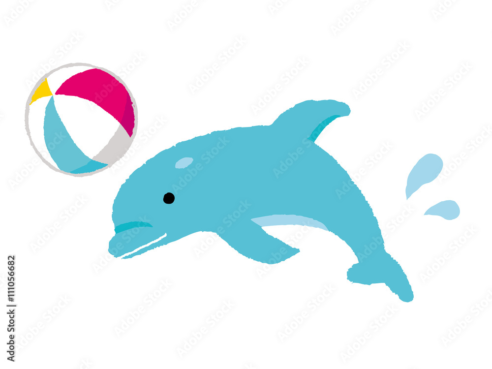 Naklejka premium illustration of cute dolphin cartoon