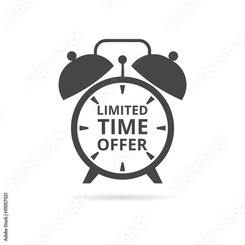 Limited time offer on alarm clock icon