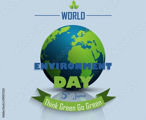 World environment day background with globe