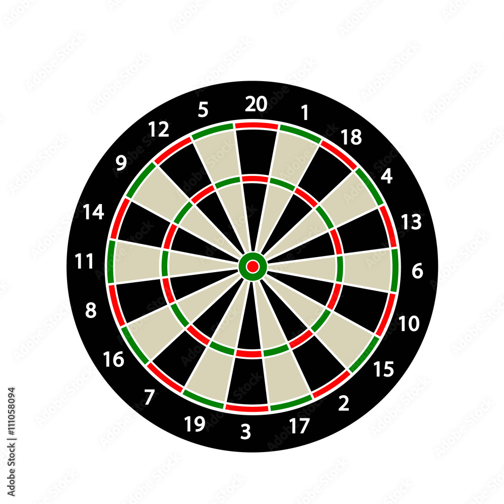 Dart board icon illustration Dart board icon illustration
