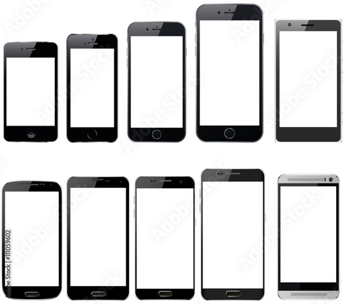Mobile Phone Smartphone Collection Blank Device